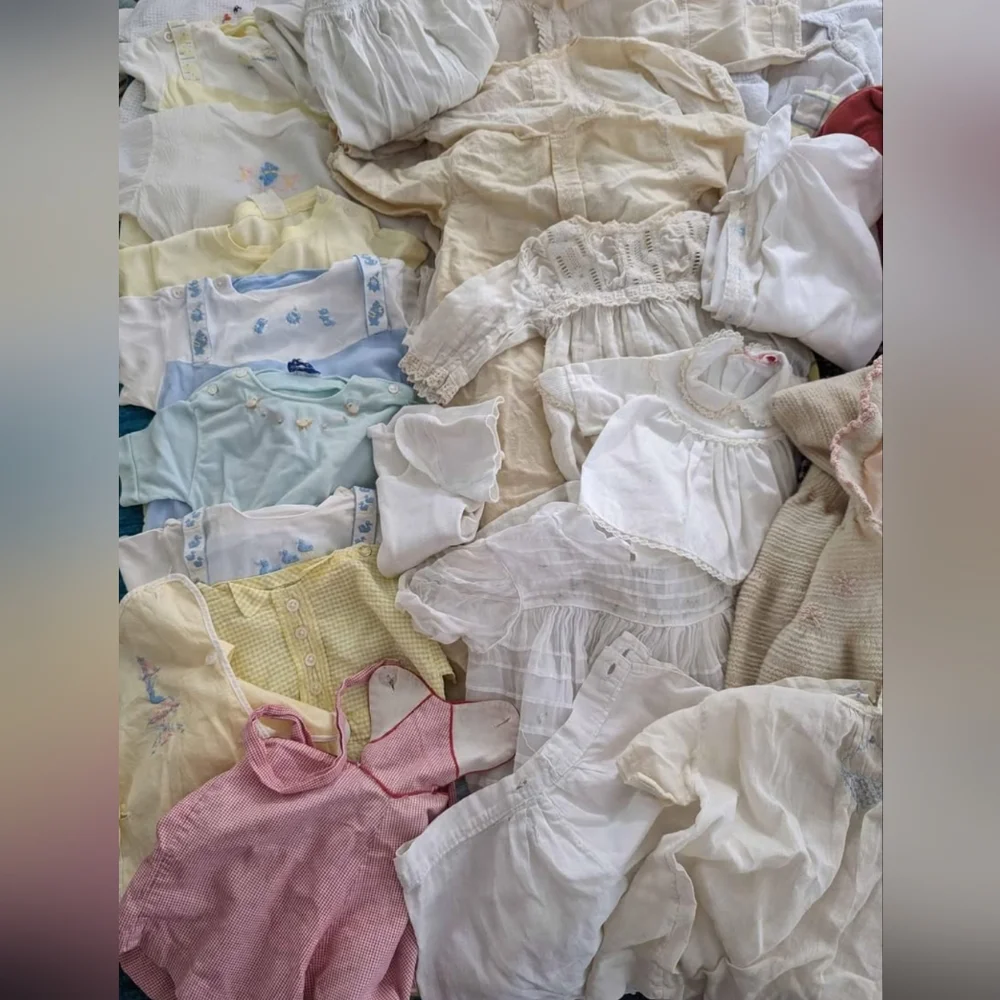 Antique Vintage baby/ toddler/kids clothes‎ and blankets